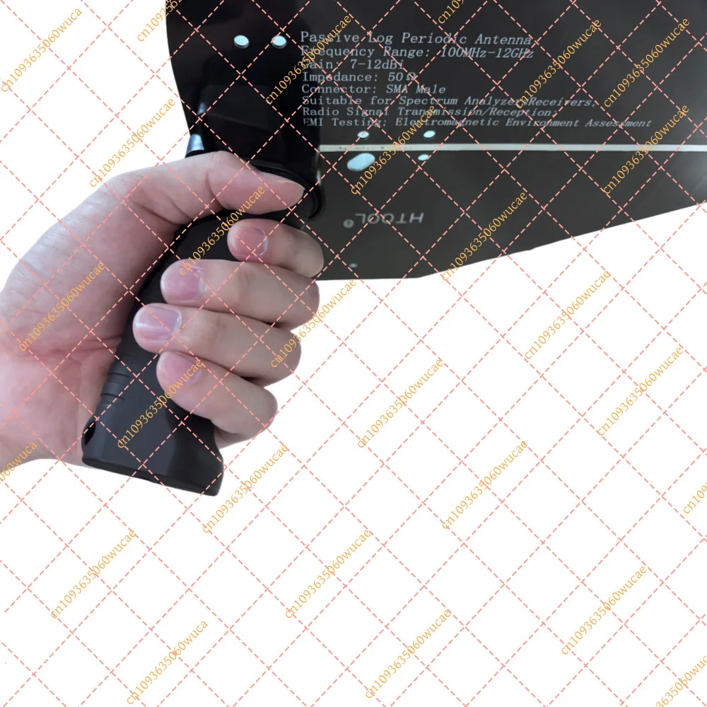 HTOOL HT12 Handheld Log-Periodic Directional Antenna (0.1-12GHz) | High-Gain 7-12dBi with Built-in Handle