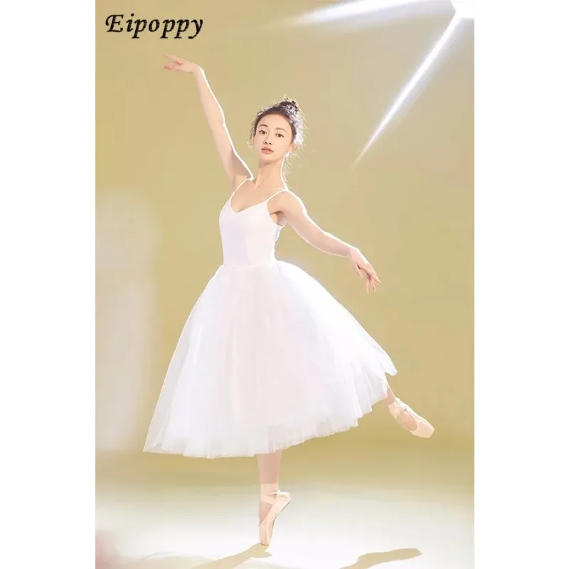 Robe de danse de Ballet pour adultes, vêtements d'exercice, robe de danse gazeuse, Costumes pour femmes, justaucorps de Ballet pour femmes