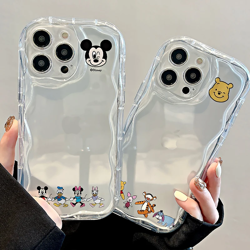 Disney Mickey Mouse Case for Samsung Galaxy S23 S22 S21 Ultra Plus S20 FE A73 A72 A71 A54 A53 A52 A51 A50 A50S 4G 5G Clear Cover