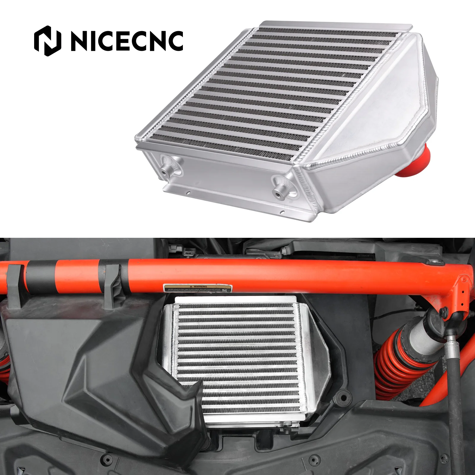NICECNC For Can Am Maverick X3 4x4 Turbo DPS 2017-2019 Large Aluminum Intercooler Upgrade Cooling System UTV Accessories