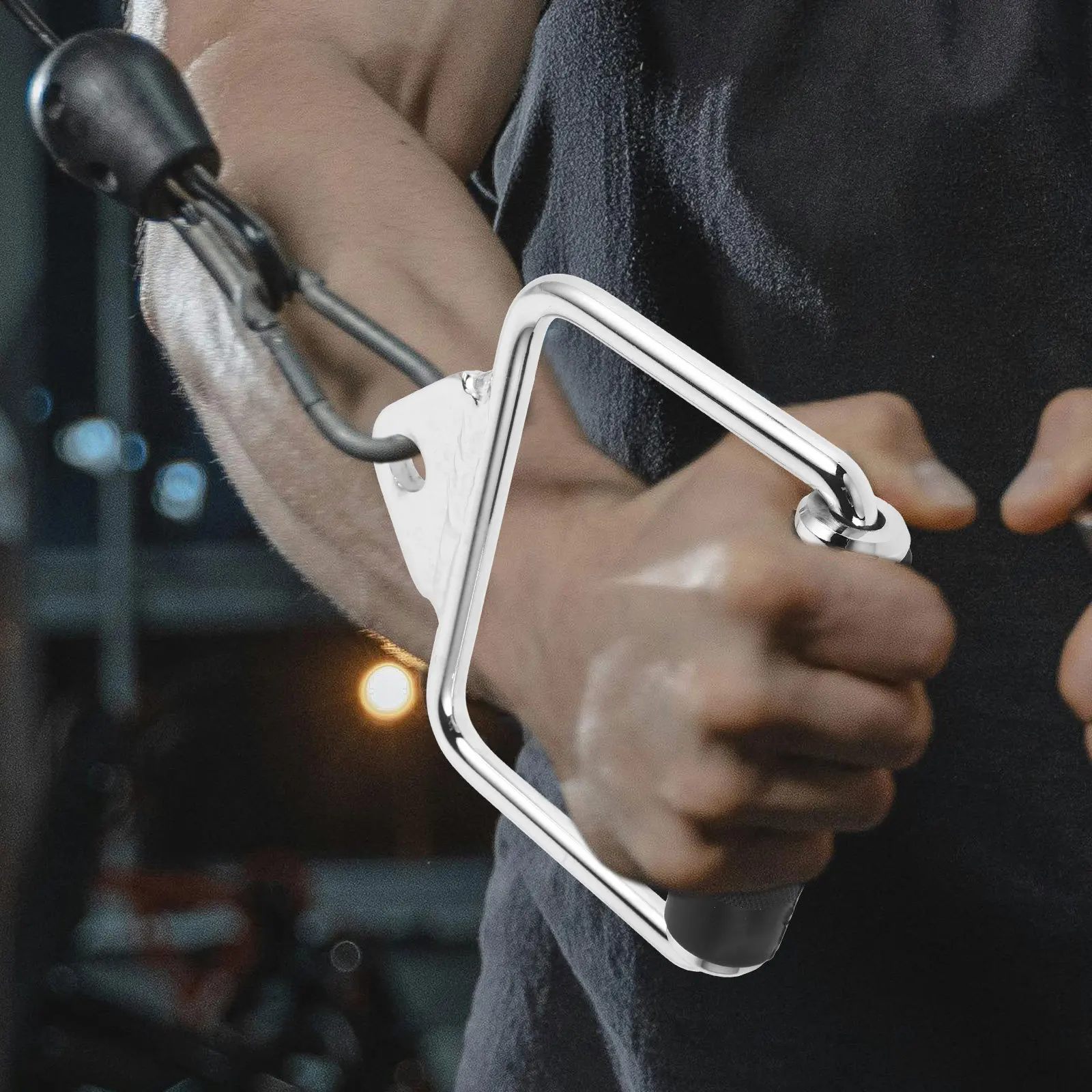 

Machine Attachments For Gym Handles D Handle Cable Attachment, Exercise Pull Down Handle, Ergonomic Workout Grips, Fitness