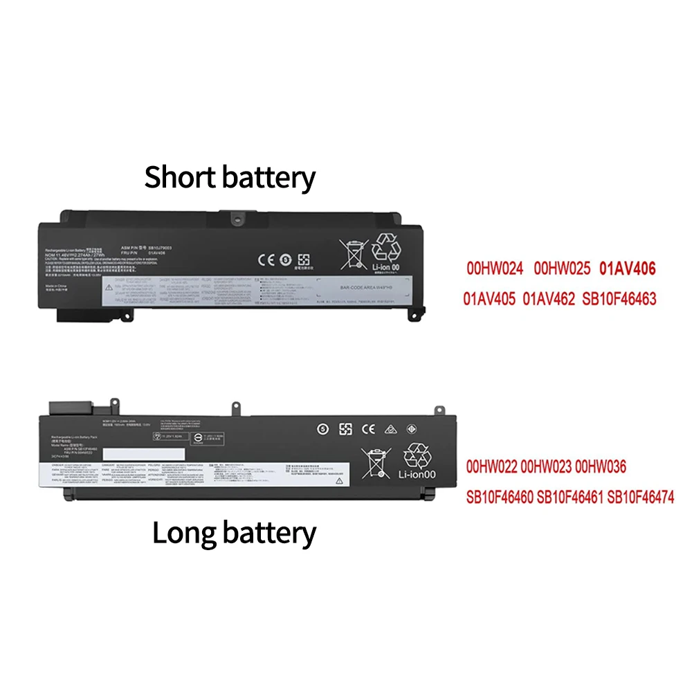01AV406 Battery for Lenovo ThinkPad T460S T470S Series SB10J79003 01AV405 01AV462 00HW024 00HW025 00HW038 01AV407 01AV408