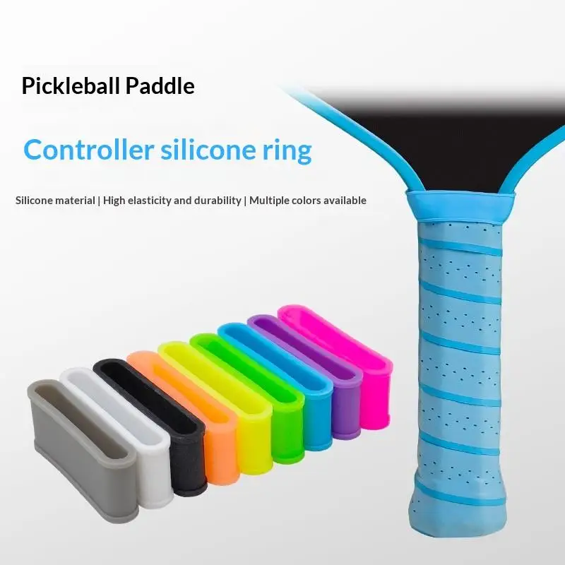 10Pcs Non-Slip Silicone Tennis Racket Grip Rings Sweat-Absorbing Durable Elastic Rubber Bands for Adult Teen Tennis Training