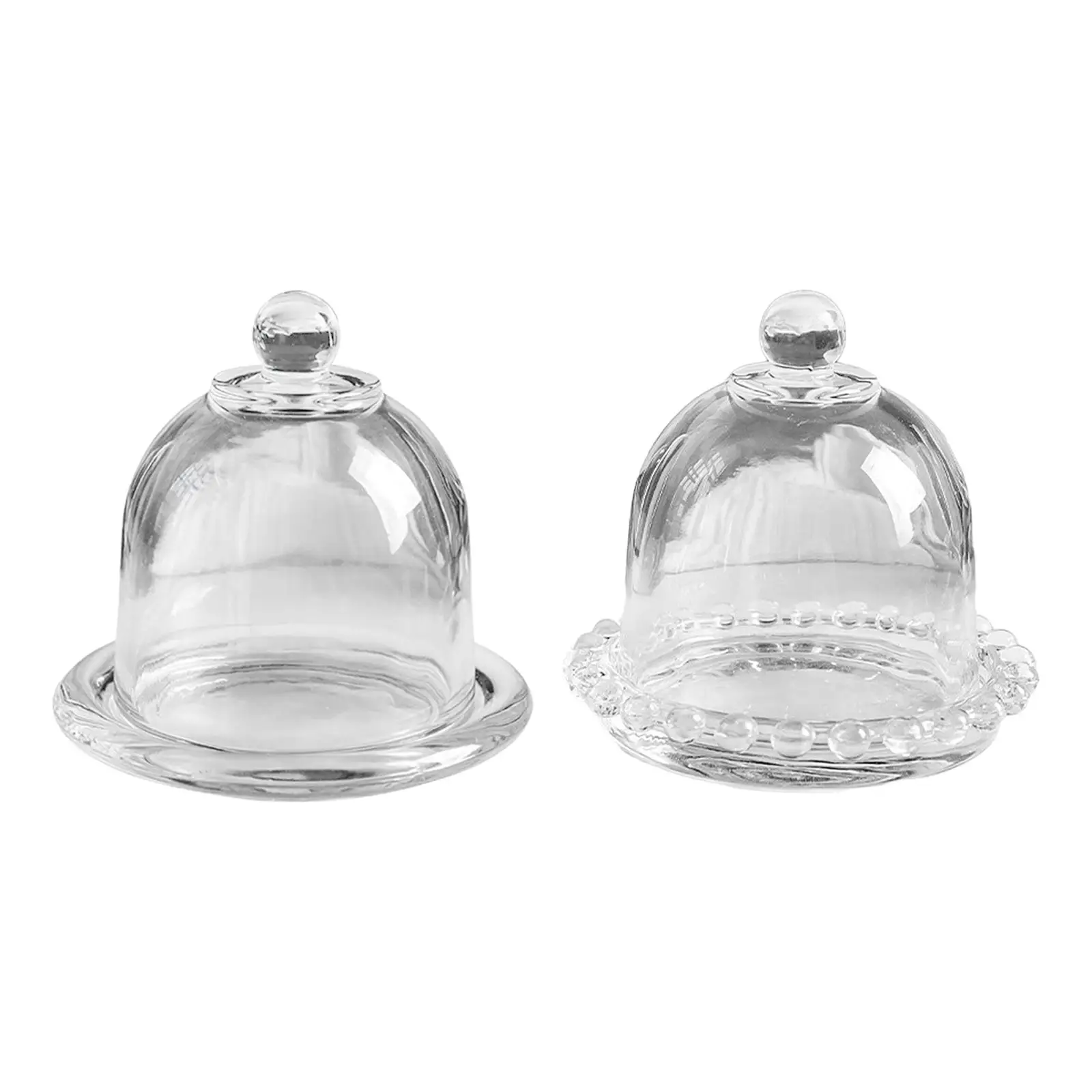 Cake Stand Glass Dessert Dome with Base and Glass Cover, Cold Resistant, Visible