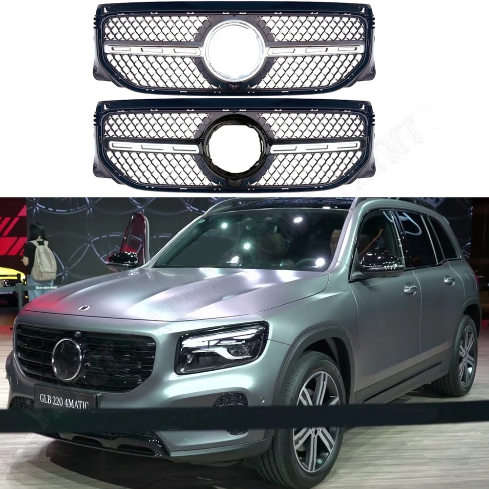 Front Bumper Grill Bar Vent Upper Radiator Cover For Mercedes-Benz X247 GLB200 GLB220 2024+