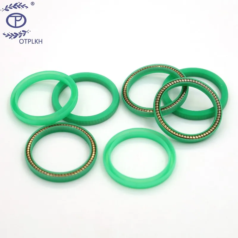 Universal spring seal for hole shaft green ultra-high molecular weight polyethylene H type 316 low temperature spring customized