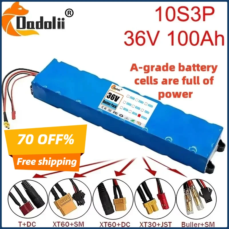 

New 10S3P 36V 100000mAh 36v Electric Scooter Battery Pack 18650 Lithium M365 Electric Scooter 36v Battery Scooter