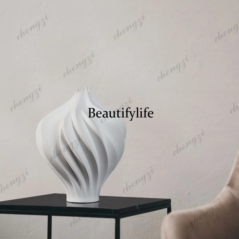 A95 spiral abstract ceramic vase ornament home living room flower pottery pot