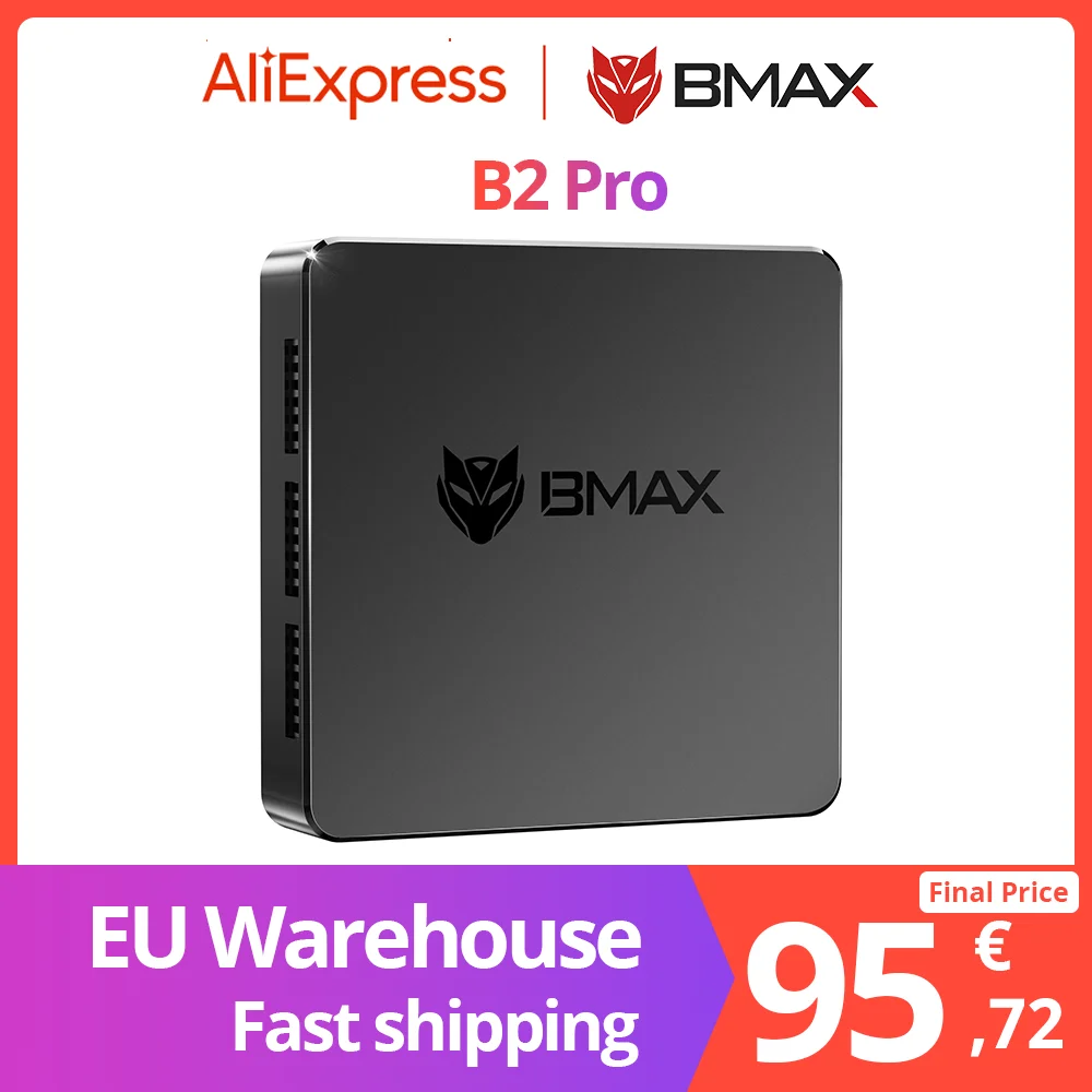 BMAX Mini PC B2 Pro – Windows 11, Intel N4000, 8GB RAM, 256GB SSD