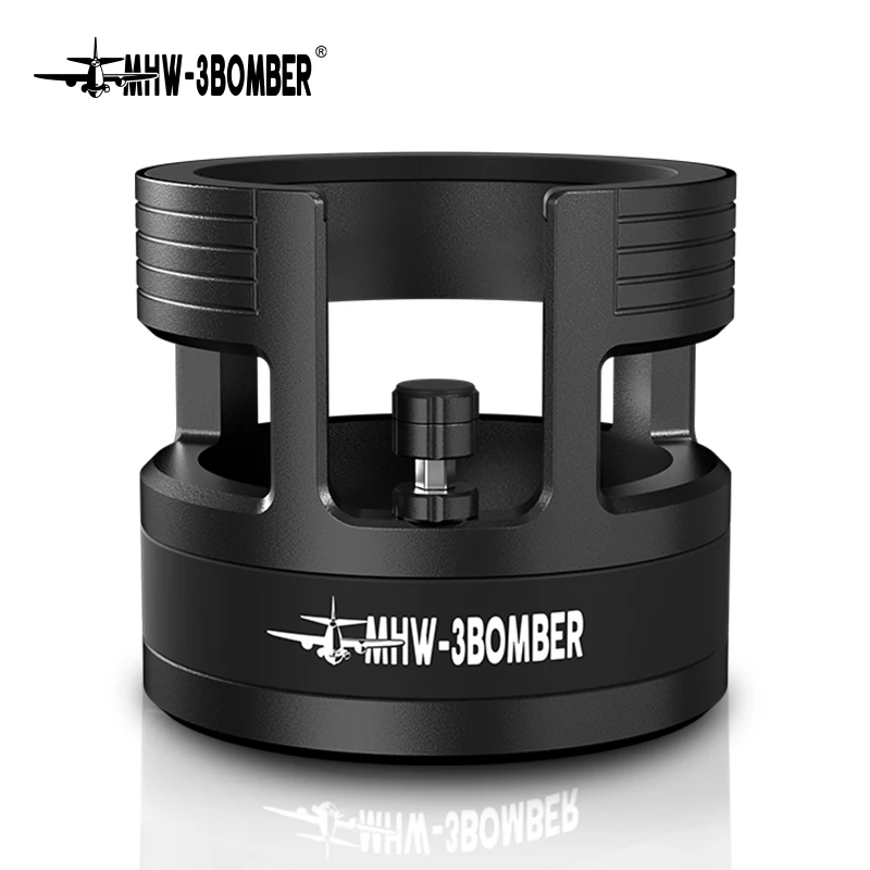 MHW-3BOMBER Espresso Portafilter Holder 58MM, Adjustable Bottomless Portafilter Tamping Station Coffee  Accessories Barista Tool