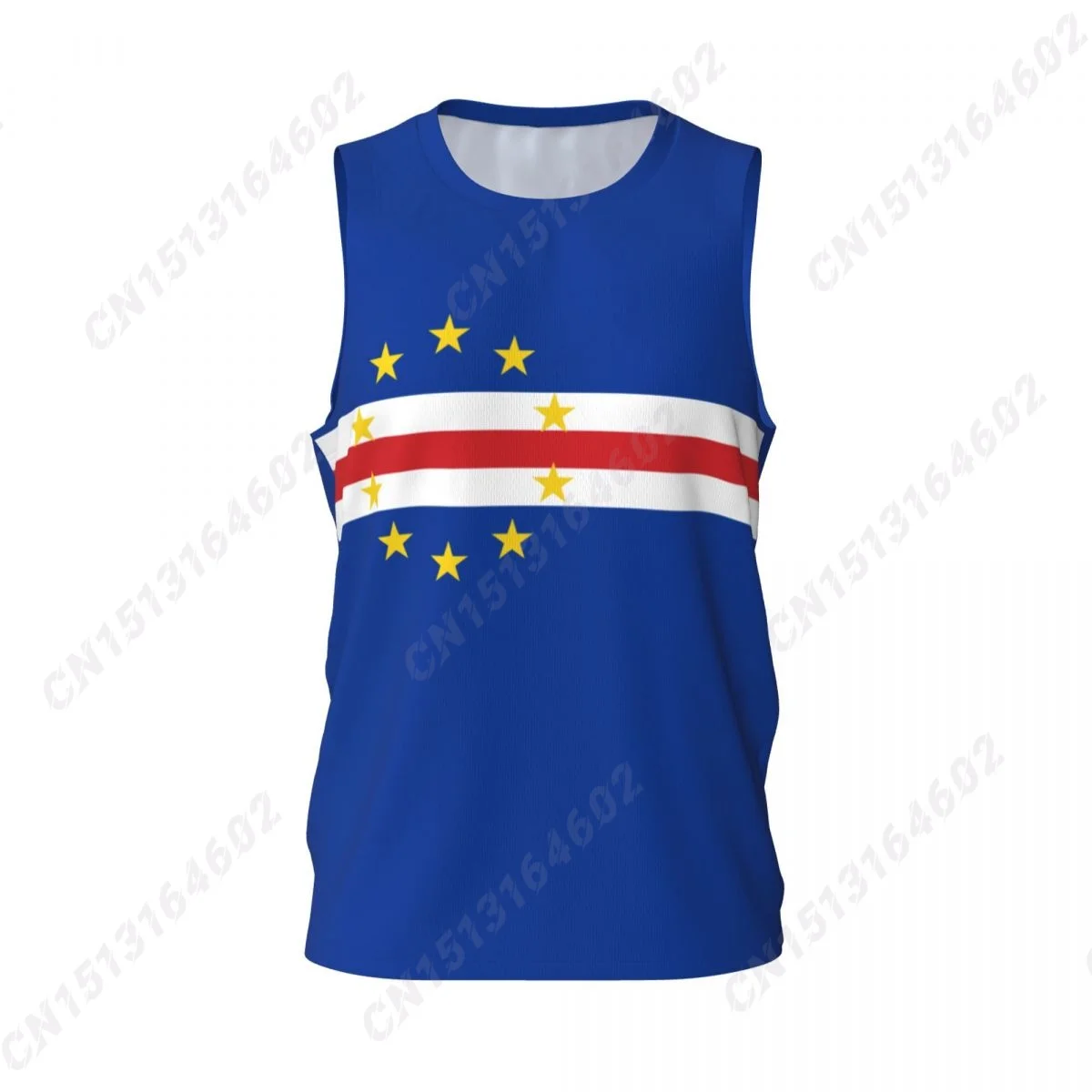 Custom Cape Verde Country Flag 3D Printed Basketball Goat T Shirt Men Summer T-shirt For Running Fitness For Gift