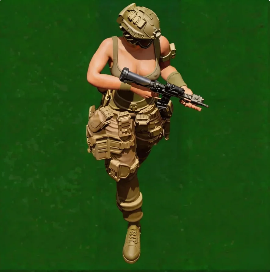 Yufan Model 1/35 Resin Soldier Model Kit Colorless Self Assembly  YFWW35-1826