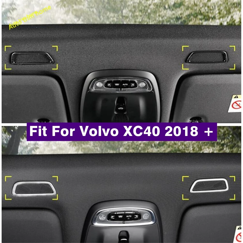 

Black Brushed Roof Speaker Audio Loudspeaker Sound Decoration Frame Cover Trim For VOLVO XC40 XC60 2018 - 2024 Car Accessories