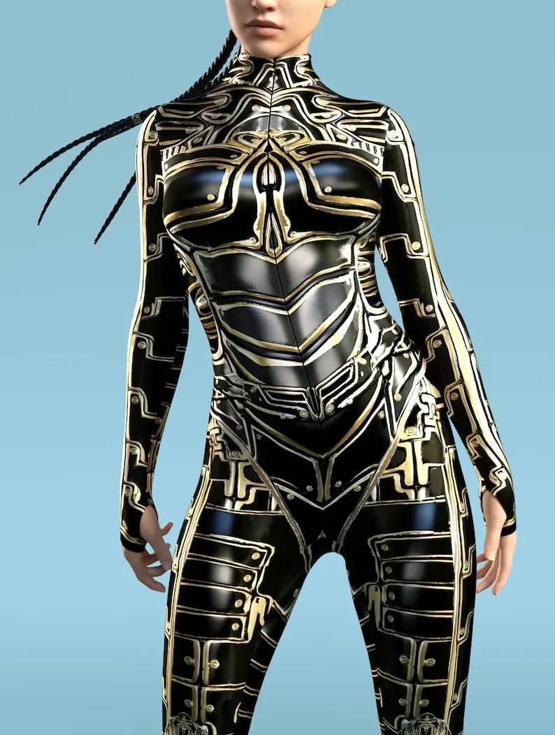 Damen Herren Muskel-Mensch Wüste Dazzle in Sieben Farben 3D-Druck Verkleidungs-Jumpsuit Halloween-Party Cosplay-Kostüme Outfit – Detail 38