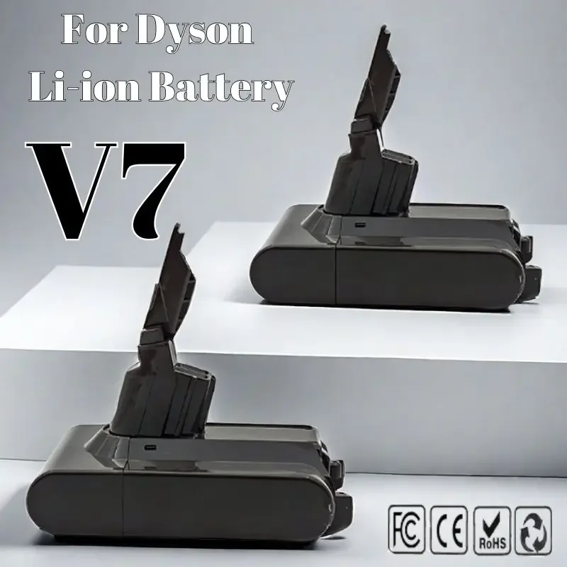 

128000mAh 21.6V Lithium V7 Battery Replacement for Dyson Motorhead Pro Trigger V7 Animal Car+Boat Fluffy SV11 Battery