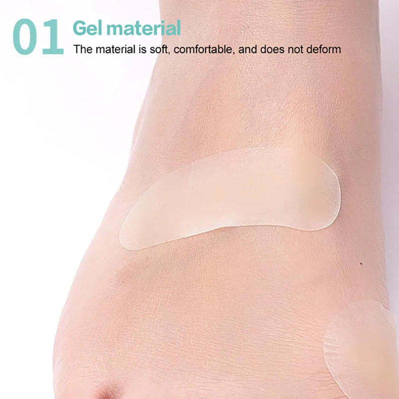 20pcs Blister Plasters Invisible Hydrocolloid Gel Blister Bandages Blister Cushion Pad For Heel Foot Toe And Guard Skin
