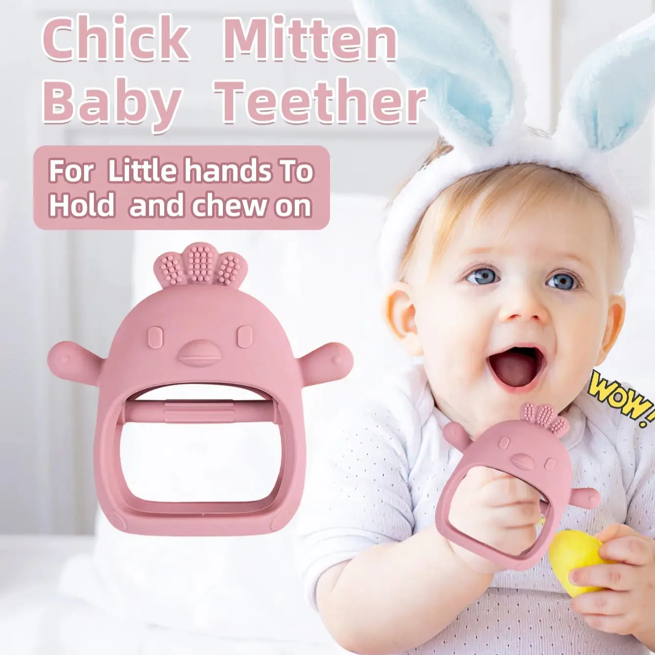 Baby Teether Toys For Baby BPA Free Anti-Drop Silicone Gloves Teething Toys For Baby Chew Toys For Sucking Needs Tool