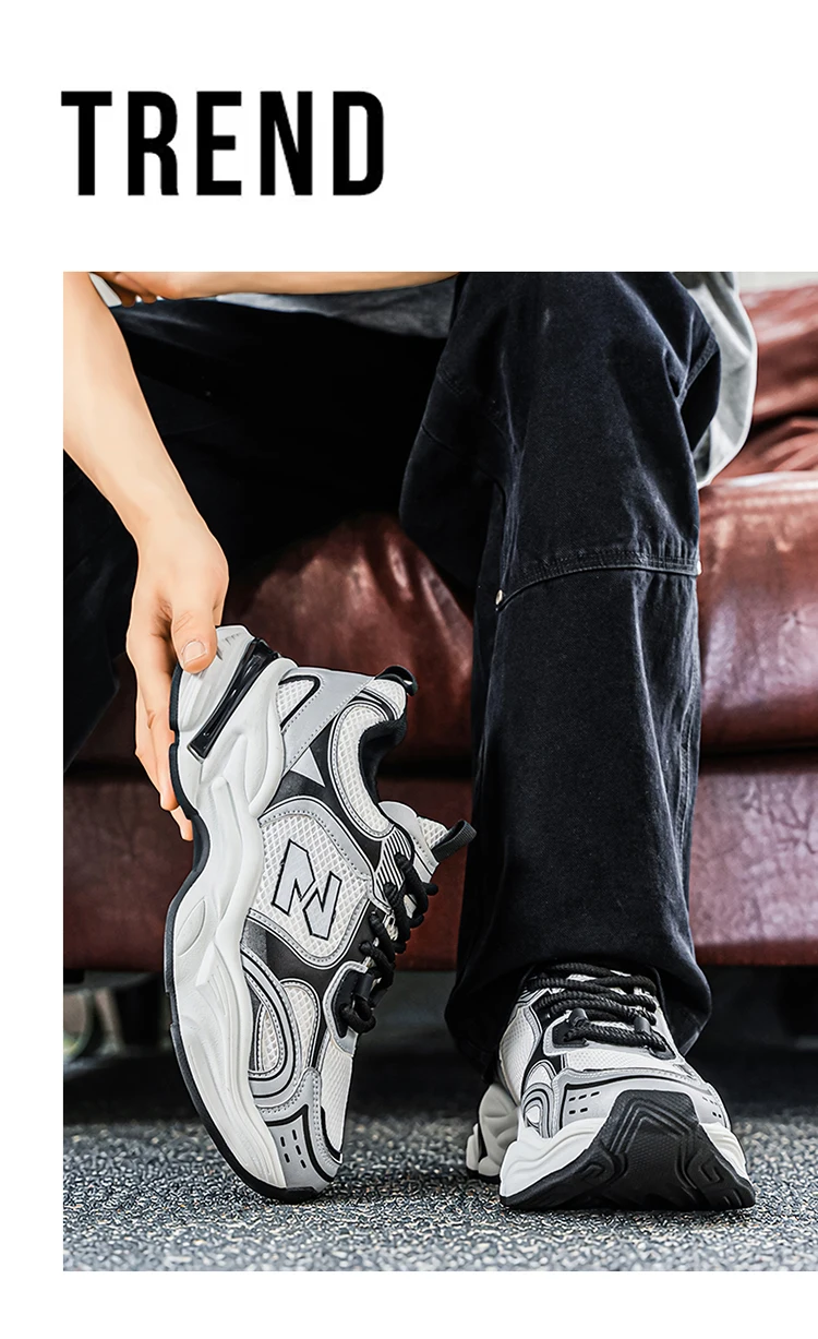 Herren-Freizeitsportschuhe, atmungsaktiv und bequem, geeignet für den täglichen Alltag, Sport und andere Aktivitäten. – Detail 2