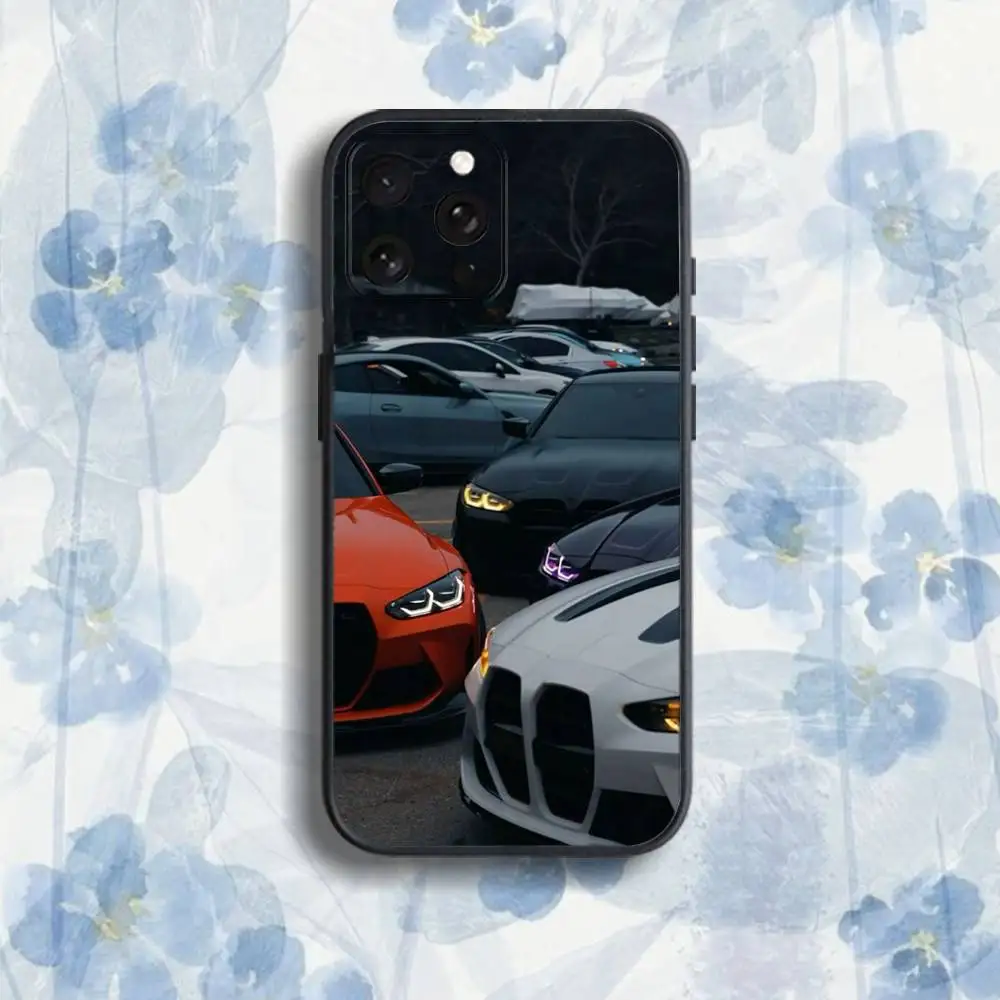 เคสโทรศัพท์สำหรับรถยนต์ B-E90 F30 G20 X5 X6 X7 สำหรับ iPhone 17,16,15,14,13,12,Pro,Max,Plus,E,SE4,Air,Mini สีดำแบบนิ่ม