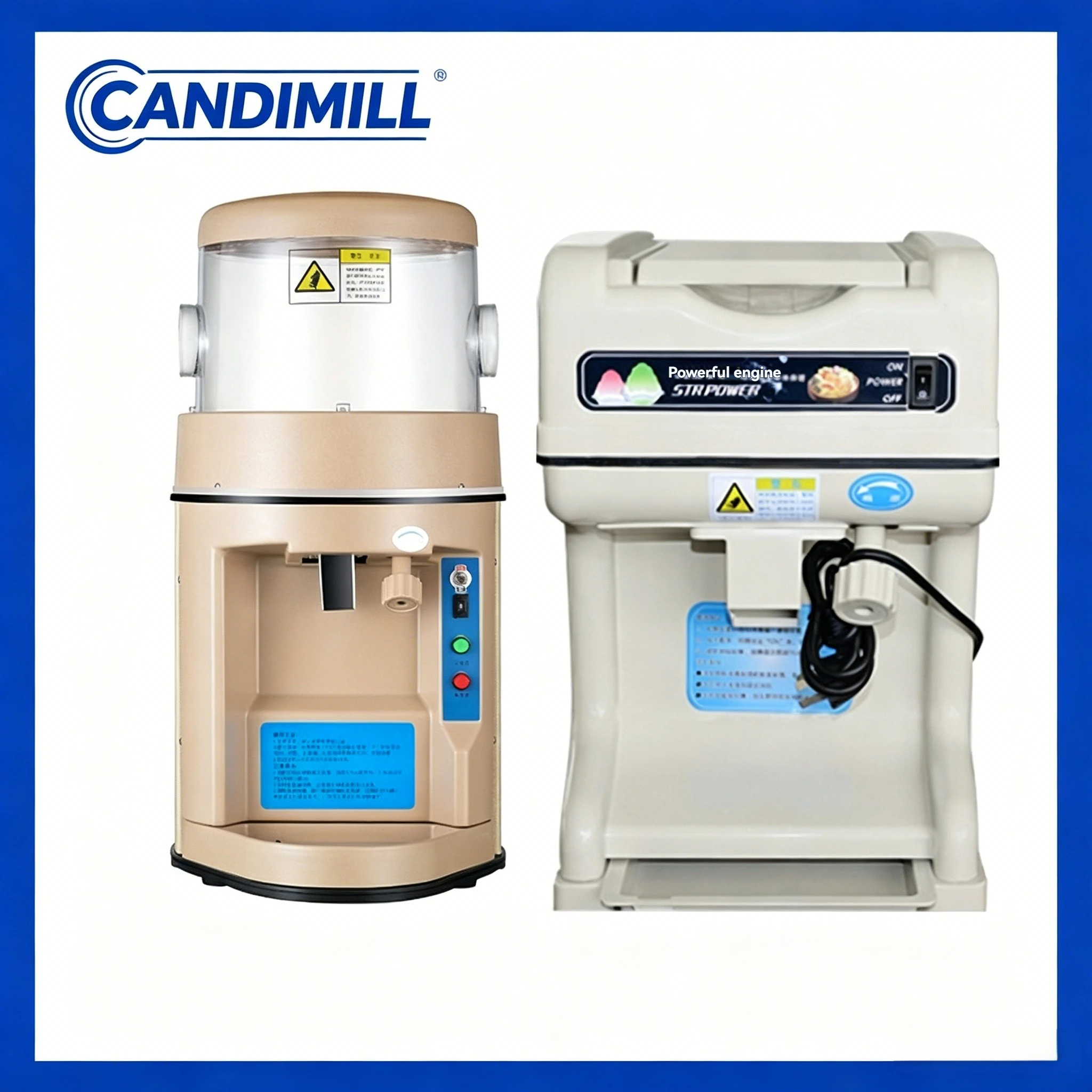 Portable Automatic Ice Crusher Shaver Machine Commercial Household Dual Use Durable Ice Processing Equipment