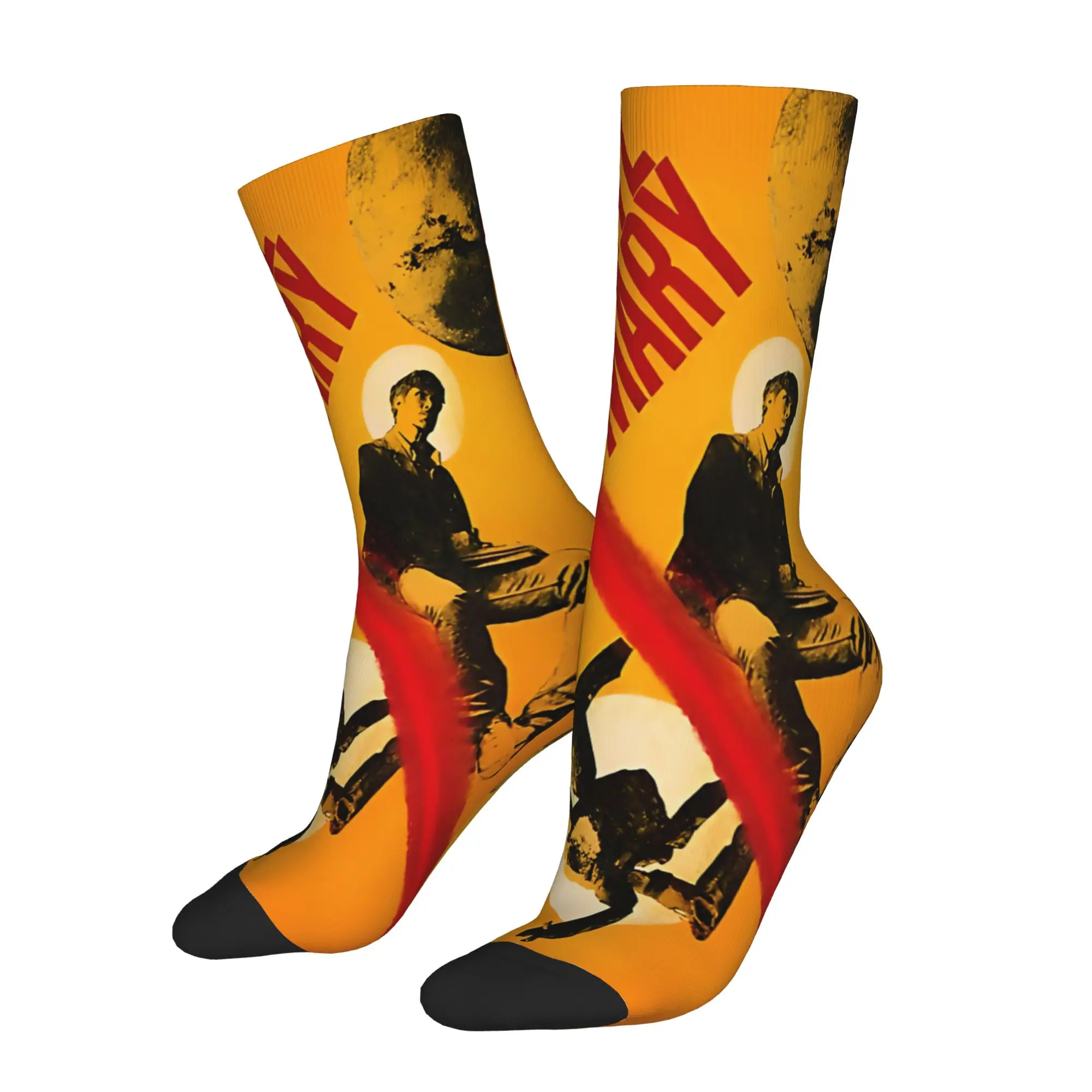 1 Pair Funny Crazy Sock for Men Fist My Bump Movie Hip Hop Harajuku Project Hailing Mary Pattern Printed Sock Novelty