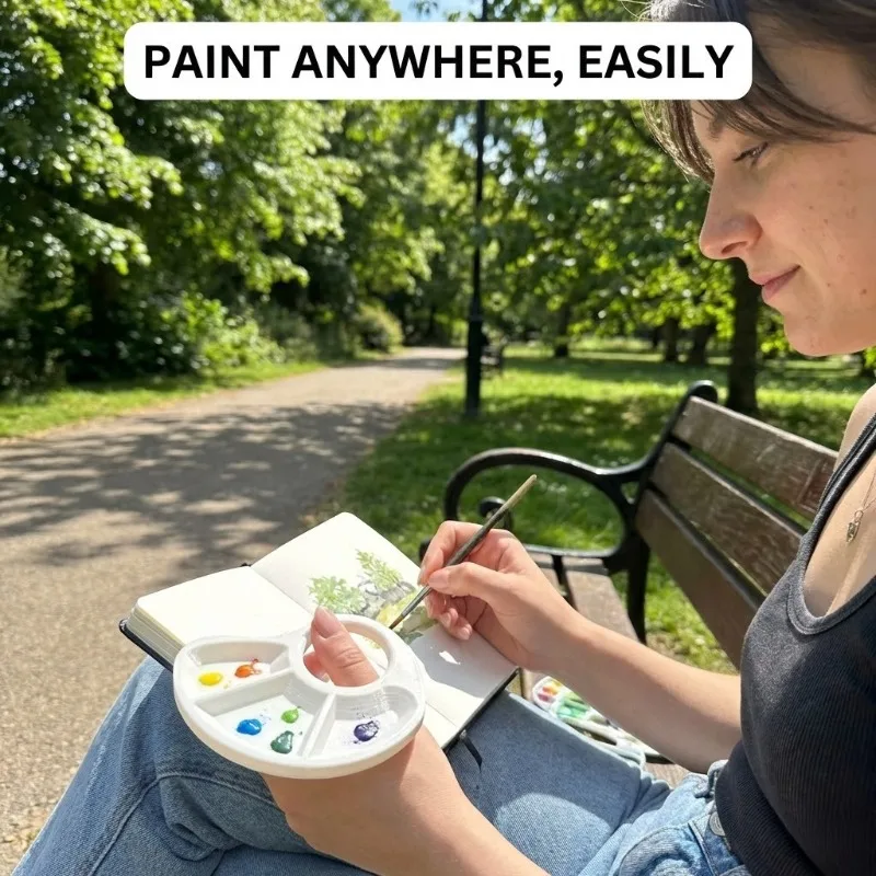 Paleta de pulgar de plástico duradero, superficie lisa resistente a los arañazos, diseño ergonómico para artistas, 1 paquete