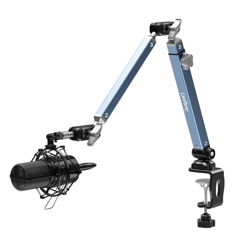 Topfree MS66 Durable Aluminum Alloy Desktop Mic Stand Adjustable Boom Superior Audio For Streaming