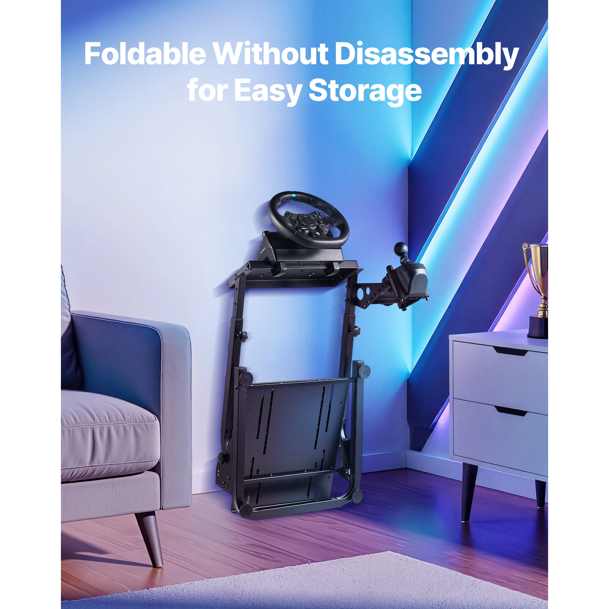 SucceBuy G920 Racing Steering Wheel Stand Shifter Mount fit for Logitech G27 G25 G29 Gaming Wheel Pedals NOT Included Racing