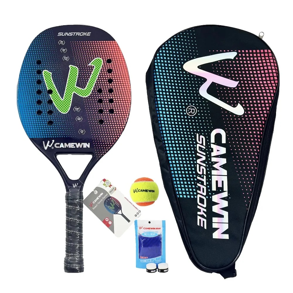 

Hot Sale 3K/12K/18K/ Carbon Fiber Visible Beach Tennis Rackets Paddle Racket Factory Wholesale Tennis Balls and Rackets