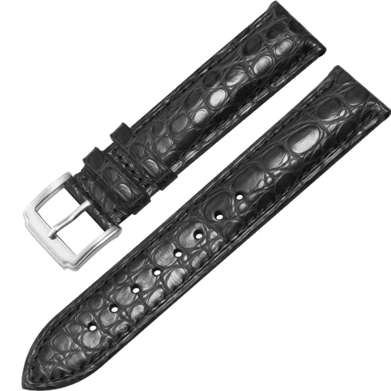 Waterproof Crocodile Skin Watchband Men for Tissot Montblanc Tudor Breitling Round Pattern Genuine Leather 21 20mm Watch Strap