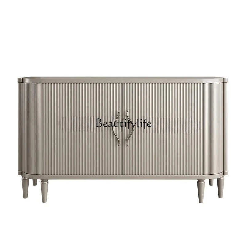 

pg46Postmodern light luxury solid wood dining side cabinet bedroom TV cabinet champagne American storage side cabinet