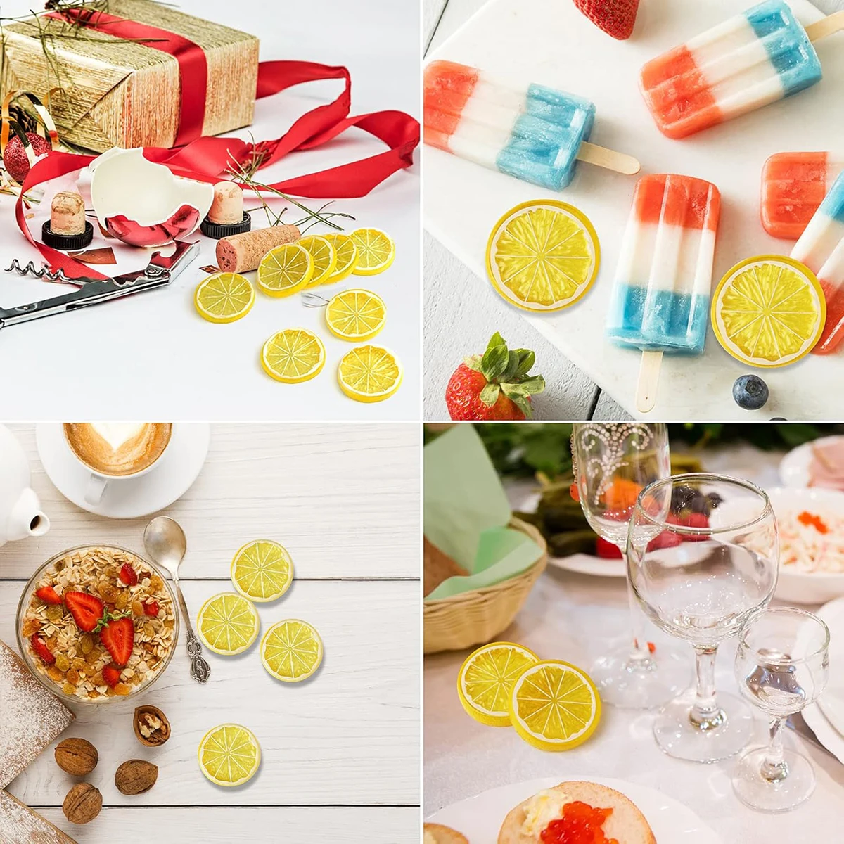 

5pcs Artificial Plastic Fruit Fake Plants Kids Toys Fridge Sticker Diy Needlework Box Household Products Festival Decor Hot Sale