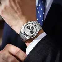 POEDAGAR Top Business Men's Watch Chronograph Date Stainless Steel Classic Man Clock Waterproof Luminous Quartz Watches For Men 6