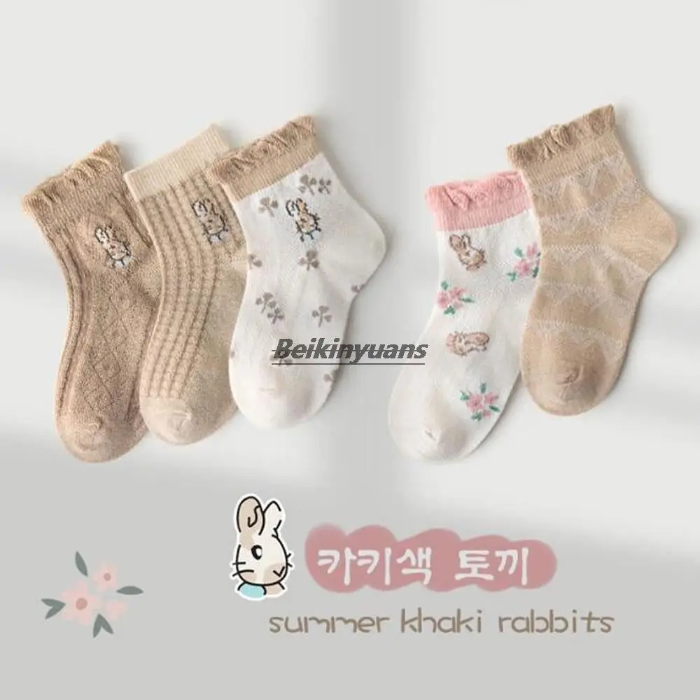 

Children's socks spring and summer baby socks light socks 1-12 years old men and women Tong Sen boat socks cartoon rabbit sock