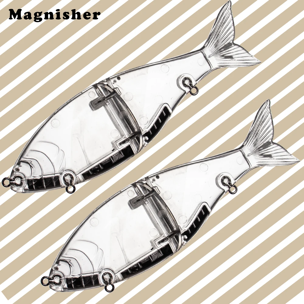 Magnisher 3 Stück Unlackierte Glide Shad Köder 18cm/74g Sinkende Hartköder für Großwild DIY Angelköder Rohlinge Gelenkiger Swimbait