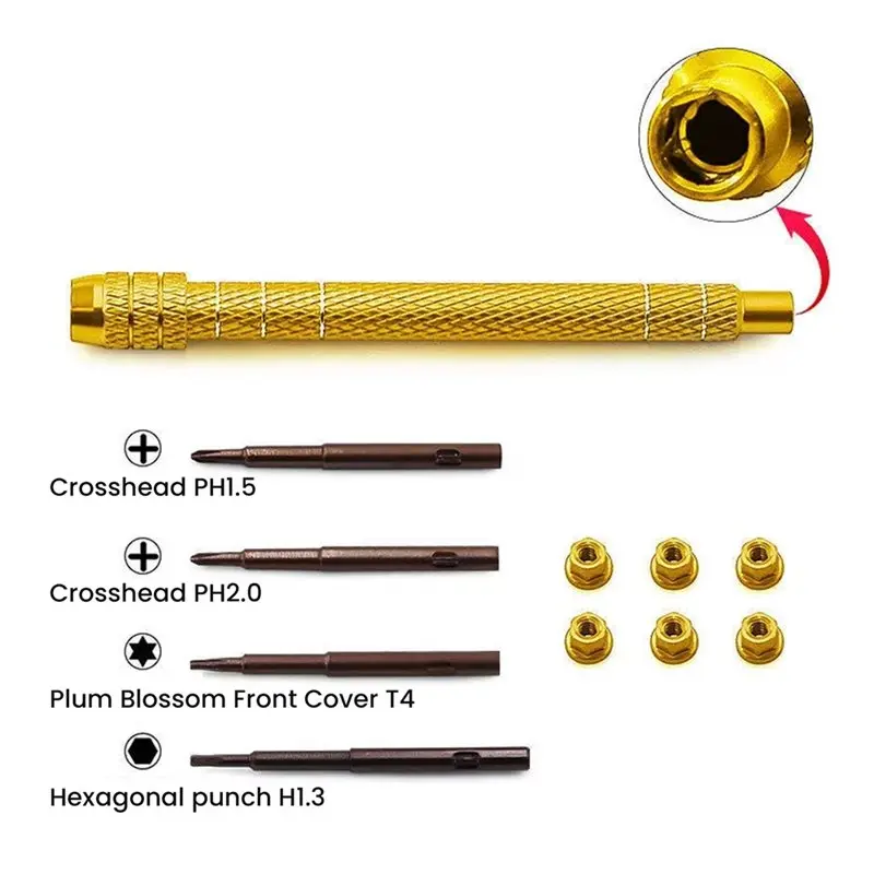 AAAN-Repair Tools Hex Socket Tool Screwdriver M2 Nut Set For 1/30 SCX30 D