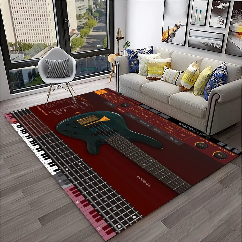 Music Basic Guitar Chord Theory Chart Piano Carpet Rug for Home Living Room Bedroom Sofa Doormat Decor,Kid Area Rug Non-slip Mat