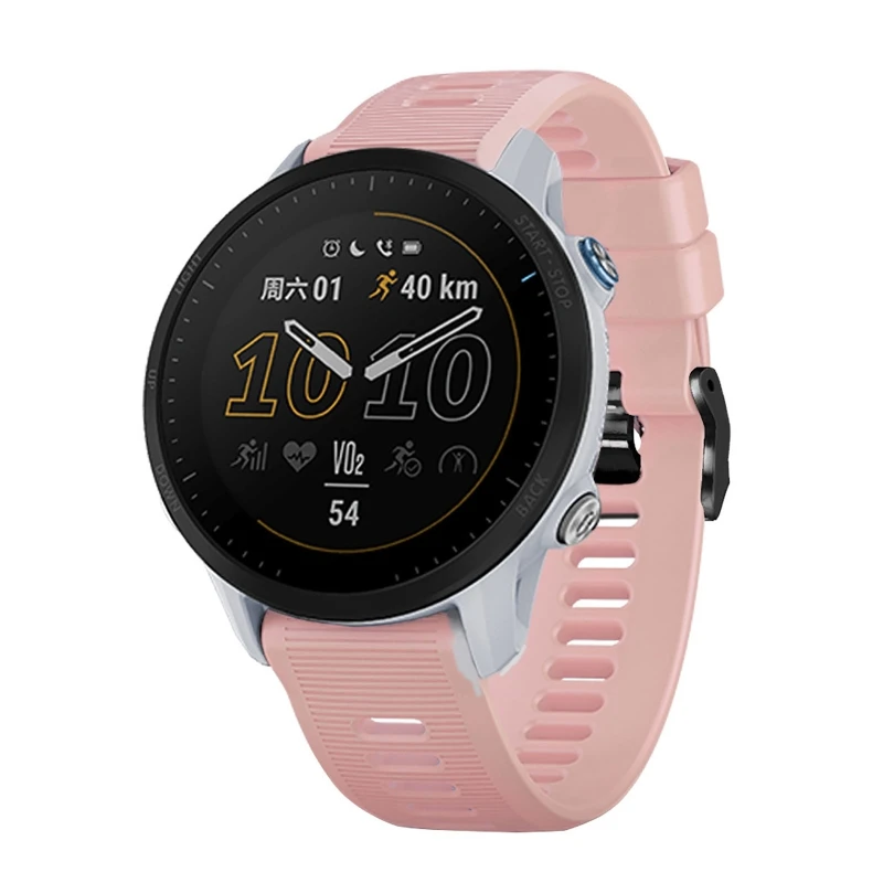 سيليكون الفرقة حزام ل Garmin Forerunner 955 أسورة ساعة ذكية استبدال معصمه الرياضة حزام مقاوم للماء حلقة