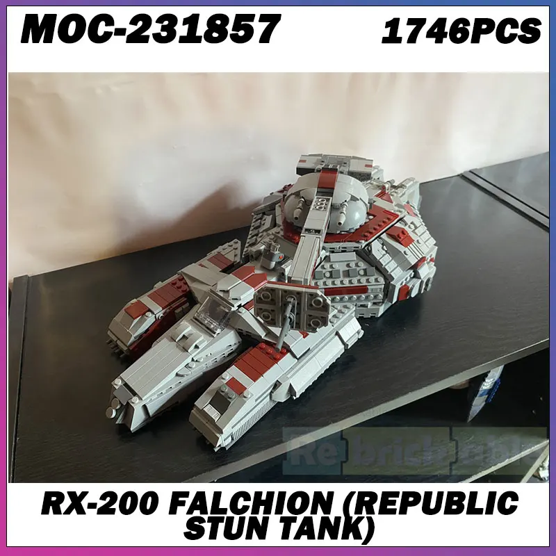 

MOC строительные блоки, серия космических кораблей, горячий фильм RX-200, космический корабль, креативная модель кирпича, образовательная игрушка на день рождения, MOC-231857, 1746 шт.