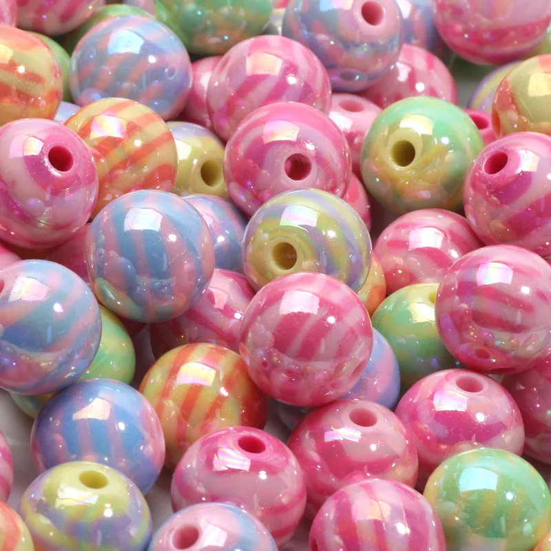 Multicolor 14mm 10pcs Charm Round Balls Acrylic Beads Necklaces Bracelets For Jewelry Making DIY Jewelry Handicrafts Accessories