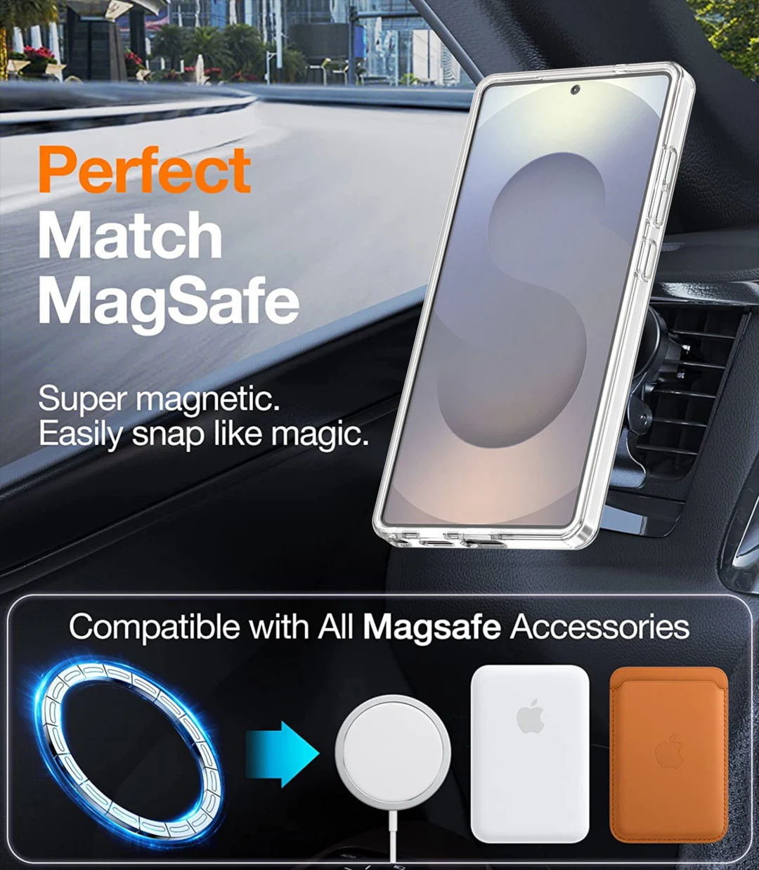 حار تلطيخ عدسة حامل قوس الحال بالنسبة لسامسونج غالاكسي S24 زائد S23 S25 حافة الترا المغناطيسي اللاسلكية تهمة غطاء مسنده #4