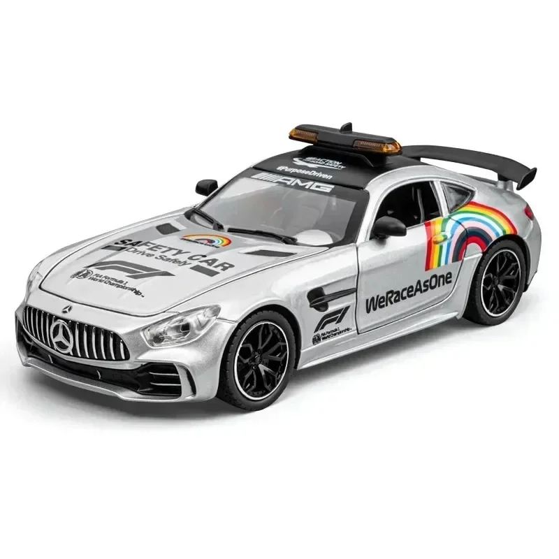 1:24 ベンツAMG GT F1セーフティカー 合金製モデルカー サウンド&ライト プルバック式 おもちゃの車 男の子向け 高級コレクション オーナメント カーモデル