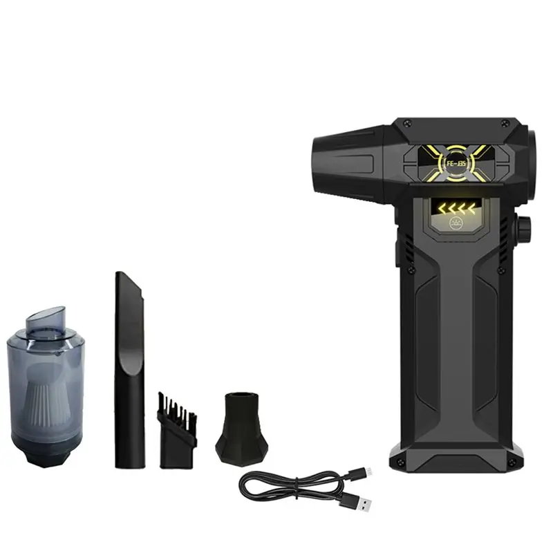 

BHTS-Electric Air Blower With LED Light 130000RPM Compressed Air Duster 4-Speed Adjustable Rechargeable Fast-Charging