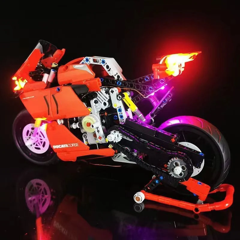 V4R Motorcycle 42107 Building Set Collectible Superbike Display Model Kit For Adults Motorcycle Enthusiasts Birthday Gifts