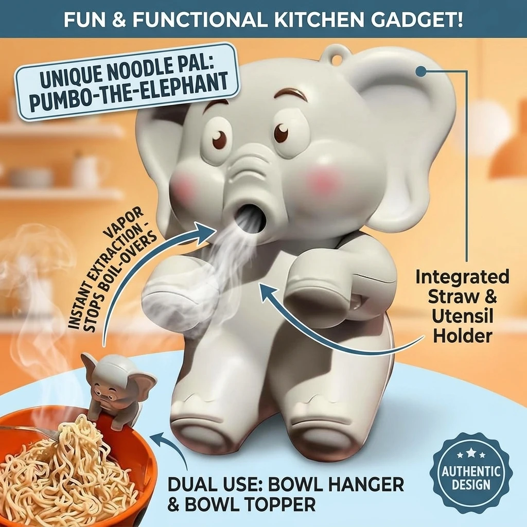 Mini Elephant Food Cooler Fan, Hands-free Baby Feeding Helper, Clip-on Design for Bowls, Portable & USB Rechargeable ﻿