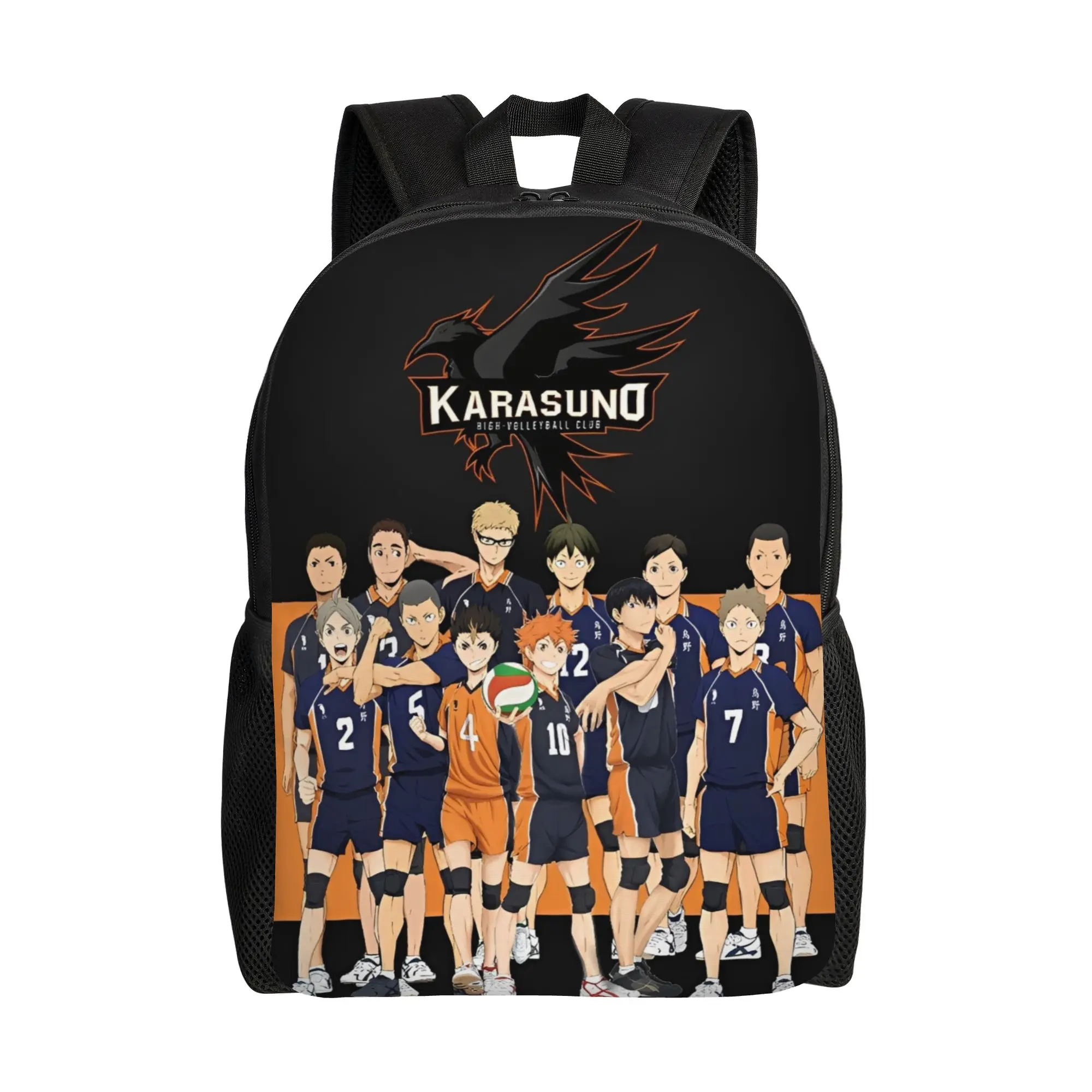 

Рюкзак Haikyuus Volleyball Manga для мужчин и женщин, модный студенческий рюкзак для походов и путешествий, сумка для ноутбука, сумка через плечо для активного отдыха