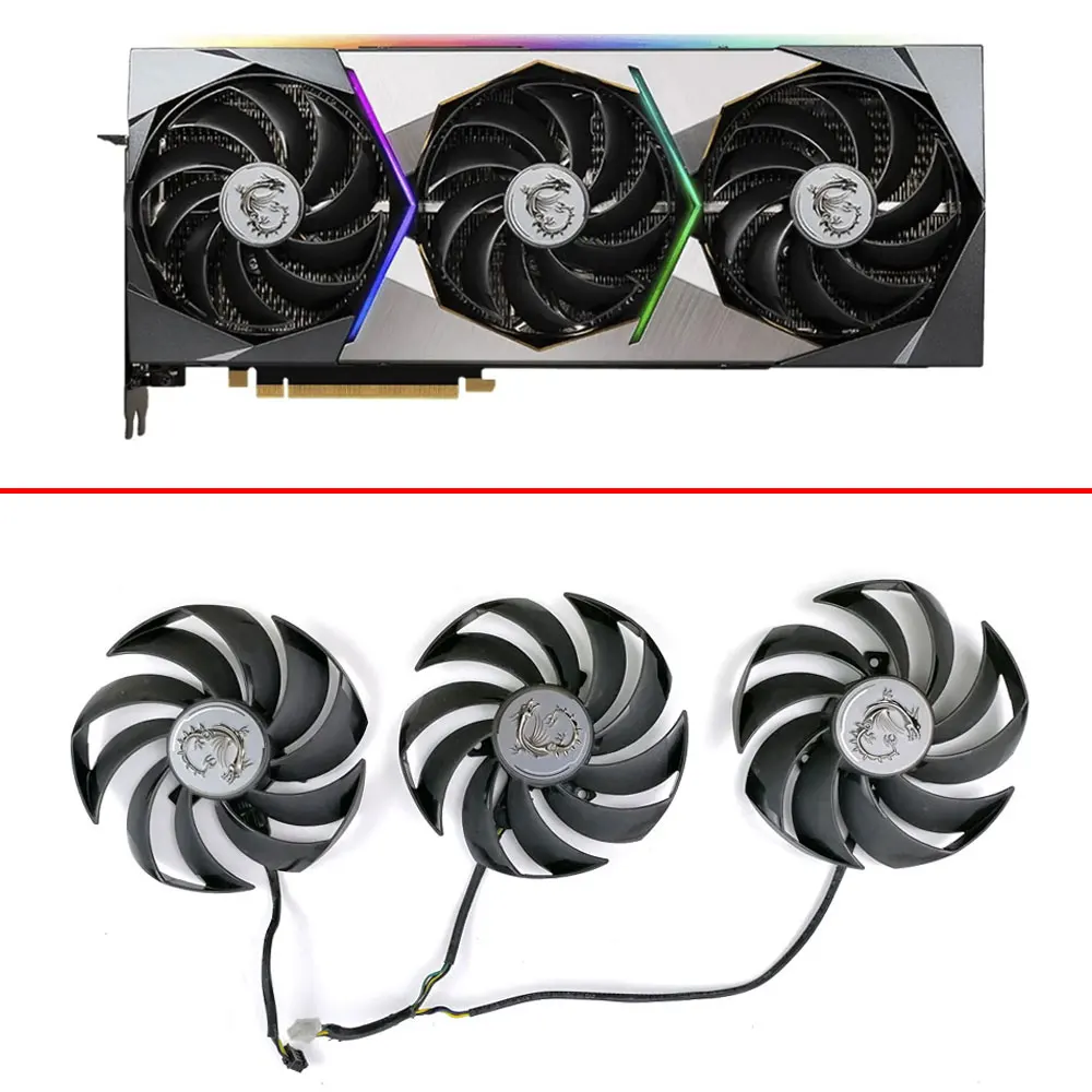 Cooling 95MM 4PIN PLD10010B12HH 0.4A RTX3090 GPU FAN for MSI RTX3070 3070TI 3080 3080TI 3090ti SUPRIM X graphics fan