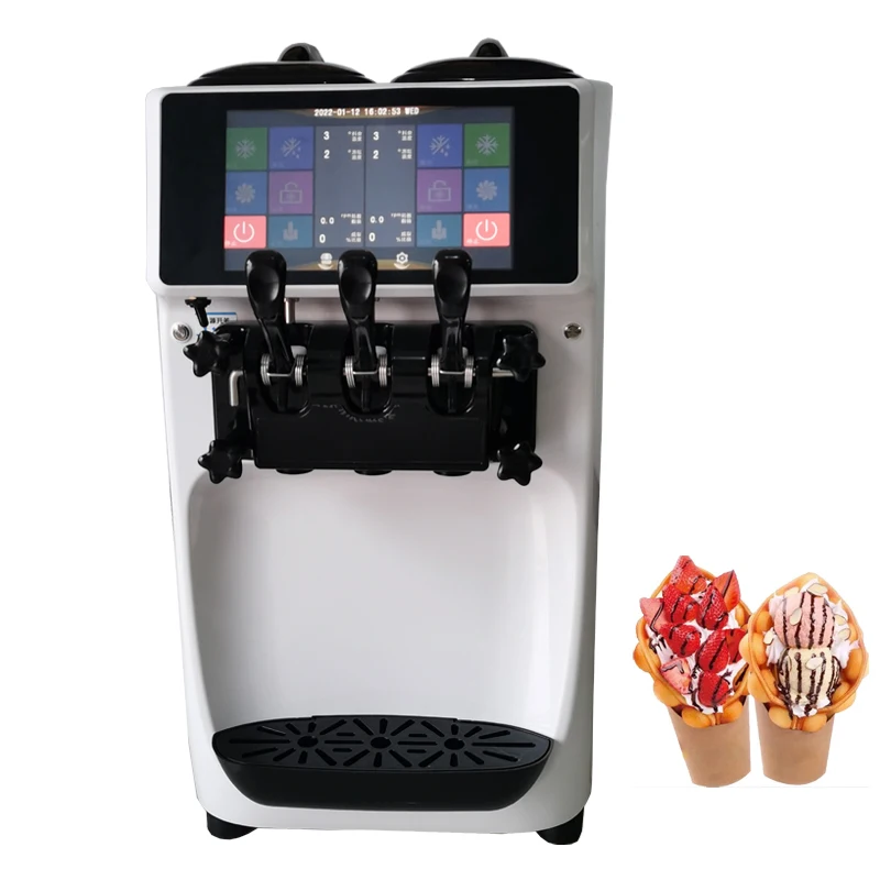 Ice Cream Making Machine Fully Automatic Home Soft Ice Cream Vending Machine Commercial Pre Cooling Yogurt Maker