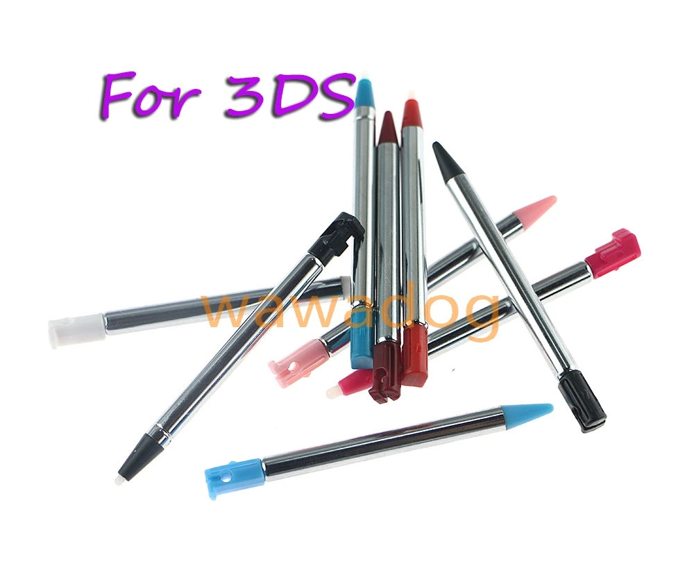 100 Uds corto ajustable para Nintendo 3DS lápiz táctil de lápiz óptico retráctil de Metal extensible