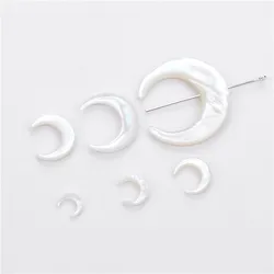 White Shell Crescent Charms Natural Mother of Pearl Shell Moon Crescent Pendant Charms For DIY Jewelry Making Necklace Earrings